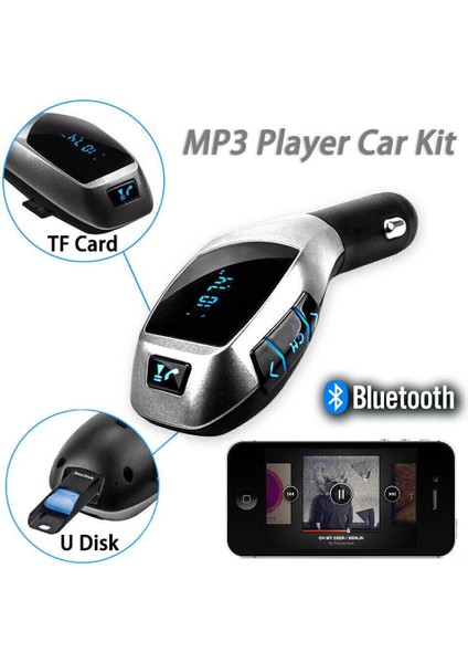 Fm Kablosuz Bluetooth 4.0 Araba Vericisi Mp3 Oynatıcı (Yurt Dışından)