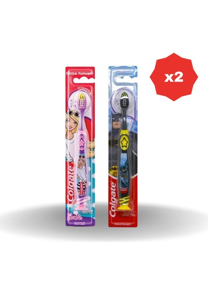 Diş Fırçası Extra Yumuşak Barbie&spiderman - (2 Adet)