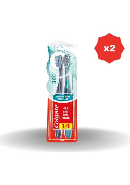 360 Diş Fırçası Komple Ağız Yumuşak 1+1- (2 Adet)
