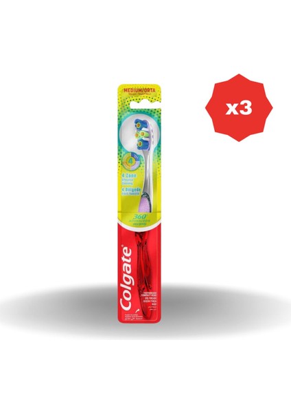 Diş Fırçası 360 Advanced Single - (3 Adet)