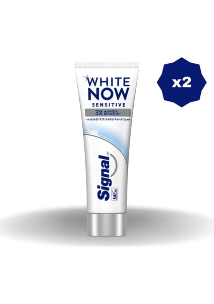 White Now Sensitive Diş Macunu 75 ml - (2 Adet)