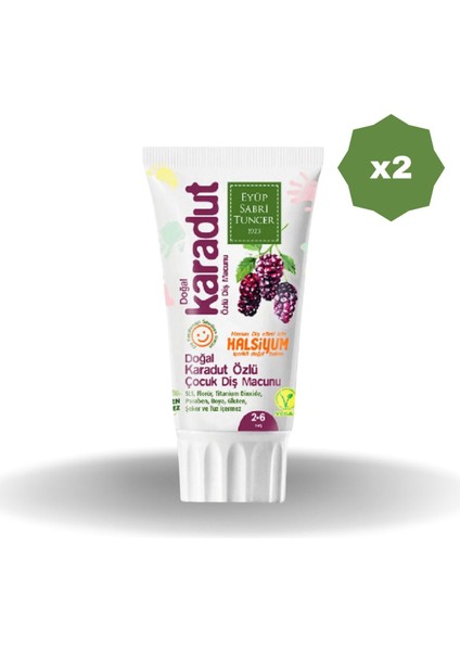 Doğal Karadut Özlü Diş Macunu 60 ml - (2 Adet)