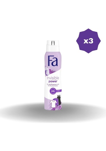 Deo Women Invısıble Power 150 Ml- 3 Adet