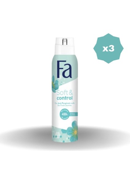Deodorant Soft&control 150 ml - 3 Adet