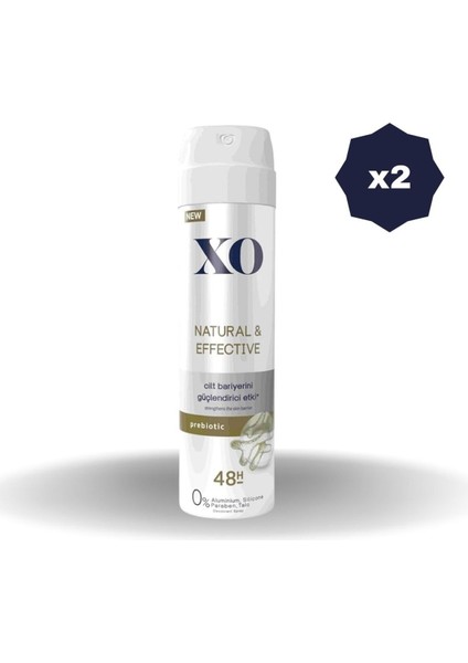Deo Natural & Effectıv Women 150 ml - 2 Adet