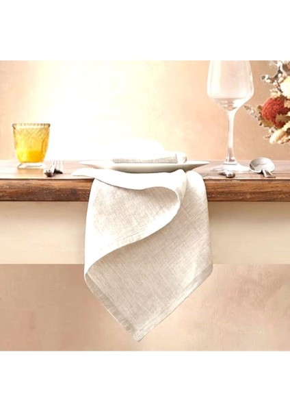 6 Adet Doğal Keten Amerikan Servis, Servis Altlığı Kare Supla modelleri