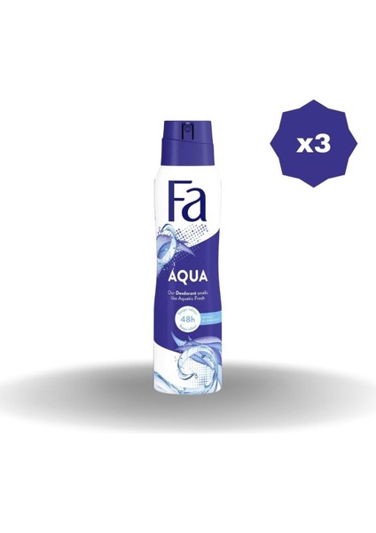Deo Aqua 150 ml - 3 Adet