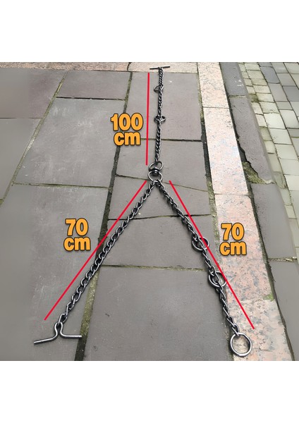 Yüksek Kalite Bükülü 2.5 kg Besi Zinciri 7 mm 70 x 100 cm Küçük-Büyük Baş Hayvan Kurbanlık Zincir fiyatları