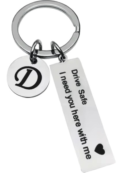 Drive Safe Anahtarlıklar A-Z Baş Harfler Erkekler Kadınlar Paslanmaz Çelik Anahtarlık Doğum Günü Chritsmas Babalar Günü Hediyeleri Takı (Yurt Dışından)