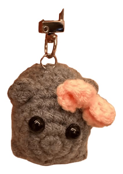 Zakol Üzgün Hamster Keman Şarkı Peluş Anahtarlık Çanta Charm Komik Sevimli 2024 Tiktok Anahtarlık Aksesuarları Kız Arkadaşı Için Hediye Renk:b (Yurt Dışından)