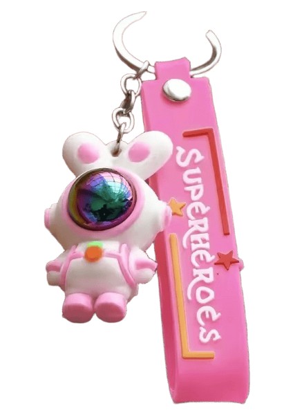 Karikatür Yıldırım Ayı Anahtarlık Sevimli Astronot Ayı Bebek Anahtarlık Çanta Kolye Çift Araba Anahtarlık Yaratıcı Çanta Charm Aksesuarları Renk:haki (Yurt Dışından)