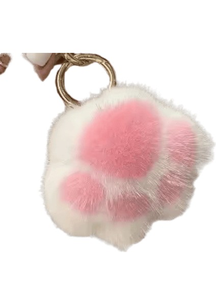 Kadın Güzel Kedi Paw Faux Kürk Anahtarlık Charm Moda Peluş Ayı Paw Araba Anahtarlık Çanta Kolye Anahtarlıklar Parti Favor Takı (Yurt Dışından)