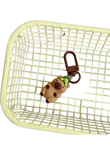 1/10 Adet Komik Karikatür Capya Anahtarlıklar Kadın Erkek Charms Reçine Parlak Flatback Hayvan Kolye Anahtarlık Takı Yapımı Bulgular Renk: Stil 02 (Yurt Dışından)