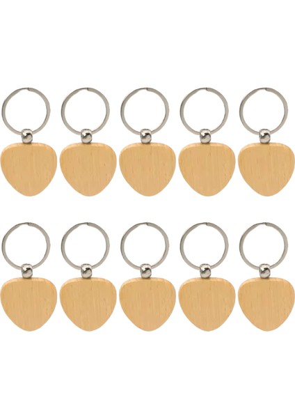 10 Adet Kalp Ahşap Anahtarlıklar Boşluklar Lazer Gravür Hediyelik Için Uygun Ahşap Anahtarlıklarrenk: 10 Adet A (Yurt Dışından)