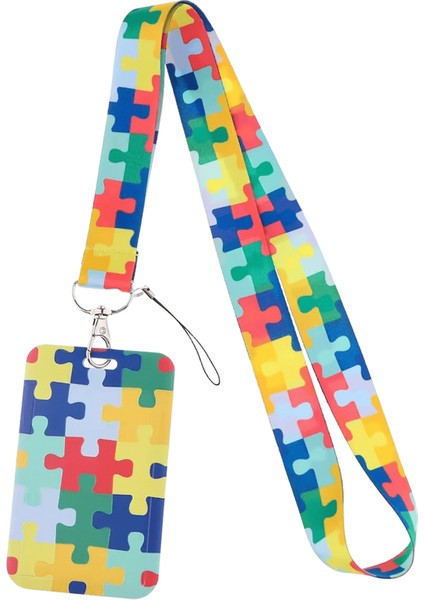 Farkındalık Bulmaca Ipi Hemşire Kartı Tutucu Anahtar Için Boyun Askısı Kimlik Kartı Cep Telefonu Askıları Rozet Tutucu Anahtarlık Aksesuarlarırenk:3 (Yurt Dışından)