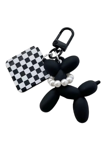 Moda Balon Köpek Anahtarlık Akrilik Kauçuk 3D Zarif Telefon Anahtarlık Araba Kolye Karikatür Anahtarlık Dıy Hediye Kadınlar Çocuklar Için (Yurt Dışından)