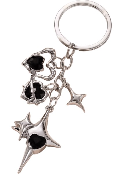 Y2K Kalp Yıldız Kelebek Çiçek Emaye Anahtarlık Klasik Aşk Uçan Böcek Anahtarlık Kadınlar Erkekler Için Iyi Hediye El Yapımı Takı Seti (Yurt Dışından)