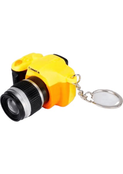 Simüle Slr Kamera LED Işık Yayabilir Ses Anahtarlık Fotoğrafçılık Seyahat Hediyeleri Üç Boyutlu Kolye Hafif Basit Renk:siyah Renk (Yurt Dışından)
