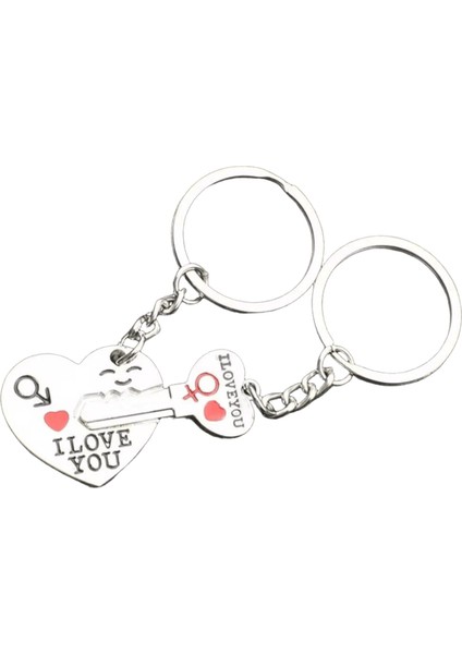 Gümüş Kaplama Aşıklar Hediye Düğün Şekerleri Çift Kalbim Anahtarlık Moda Anahtarlık Anahtar Fob Yaratıcı Anahtarlık (Yurt Dışından)