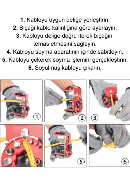 Elde Taşınabilir Manuel Bakır Kablo Tel Soyma ve Çıkarma Aparatı - Hurda Bakır Geri Dönüşüm Kablo Bakır Tel Çıkarma Aleti