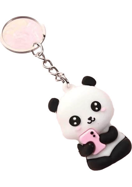 2023NOVELTIES Sevimli Karikatür Çift Panda Anahtarlık Kolye Araba Çantası Anahtar Zincirleri Kadınlar Için Takı Hediyerenk: Mavi / Boyut: 5cm (Yurt Dışından)