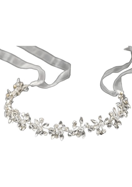 Gümüş Renk Kafa Bantları Kadınlar Gelin El Yapımı Kristal Rhinestone Tiaras Saç Bantları Düğün Saç Aksesuarları Kraliçe Kafa Bandı Hediye Mol Renk: Gümüş (Yurt Dışından)