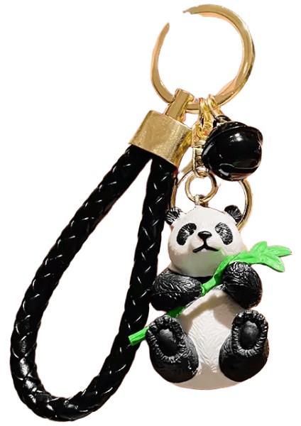 Yaratıcı Sevimli Panda Bebek Anahtarlık Karikatür Anahtarlık Çanta Kolye Araba Anahtarlık Yüzük Tutucu Mutlu Çift Hediye (Yurt Dışından)