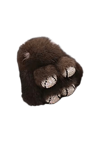 Lüks Büyük Vizon Kürk Tavşan Kürk Kolye Çanta Takı Anahtarlık Peluş Kolye Trompet Sevimli Sevimli Tavşan Çocuk Hayvan Karikatür Bebekrenk: Bej / Boyut: 8 cm (Yurt Dışından)