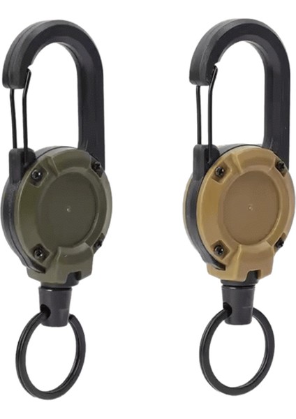 1/2 Adet Çelik Tel Halat Geri Çekilebilir Çekme Makarası Karabina Anahtar Zincirleri Toka Bahar Anahtar Tutucu Açık Sportif Anahtarlık Çoklu Alet (Yurt Dışından)