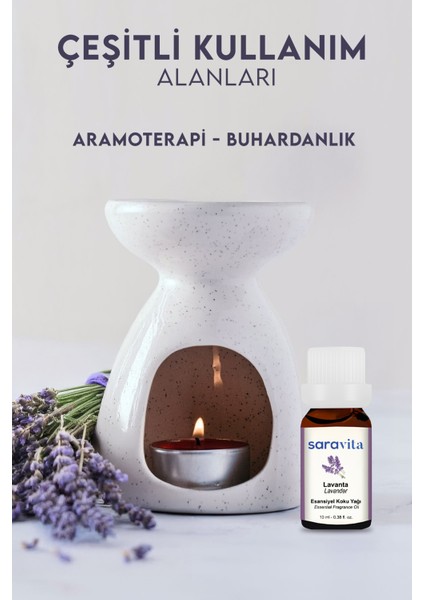 Lavanta Esansiyel Koku Yağı- Nemlendirici, Aromaterapi ve Ortam Kokulandırma fırsatları
