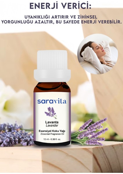 Lavanta Esansiyel Koku Yağı- Nemlendirici, Aromaterapi ve Ortam Kokulandırma indirimleri