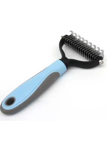 2 Tara Profesyonel Evcil Hayvan Fırça Mat Açma Tarak Köpek Tırmalı Kedi Fırçası Yavru Bakım Araçları Alt Uçan Saç Renk:Mavi/Boyut:9Cm (Yurt Dışından)