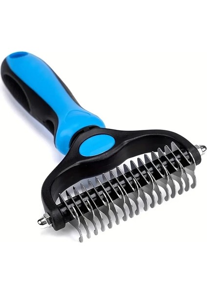 Çift Taraflı Tüy Dökme ve Mat Açma Pet Bakım Aracı - Etkili Sonuçlara Sahip Çelik Köpek Tarak kırmızı (Yurt Dışından)