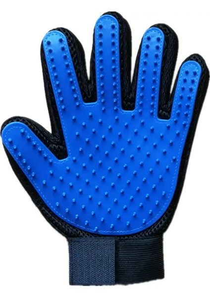 Stroking Cats Gloves, Rubber Pet Cleaning Brush, Pet Grooming Gloves, Cat And Dog Bath Products Renk:sol Eldiven Mavi (Yurt Dışından)