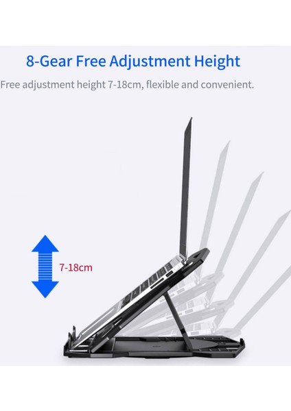Taşınabilir Laptop Yükseltici Standı 8 Seviyeli Yükseklik Ayarlamalı 10 - 15.6 Inç (Yurt Dışından)