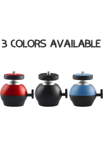 Mini Bilye Başlıklı Fotoğraf Makinesi Tripod Bağlantısı 360° Dönebilen Evrensel 1/4 Inç Arayüz (Yurt Dışından)