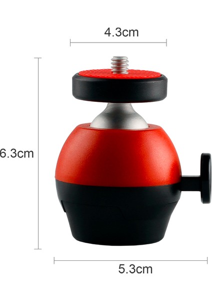 Mini Bilye Başlıklı Fotoğraf Makinesi Tripod Bağlantısı 360° Dönebilen Evrensel 1/4 Inç Arayüz (Yurt Dışından)