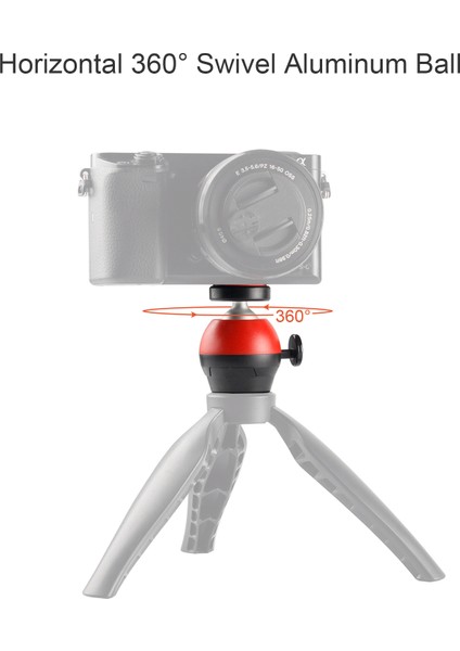 Mini Bilye Başlıklı Fotoğraf Makinesi Tripod Bağlantısı 360° Dönebilen Evrensel 1/4 Inç Arayüz (Yurt Dışından)