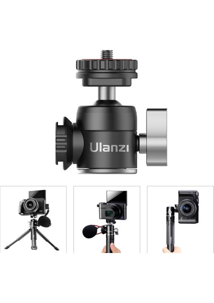 Ulanzi U-60 Tam Metal Mini 360 Derece Panoramik Topuklu Şarj 10KG Maksimum Taşıma Kapasiteli (Yurt Dışından)