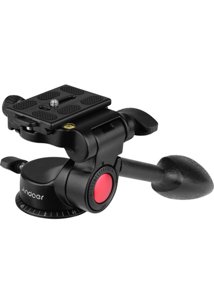 Alüminyum Çelik 3 Yönlü Sönümleme Video Başlığı 360° Panoramik Fotoğrafçılık Maksimum 10KG Yük Taşıma (Yurt Dışından)