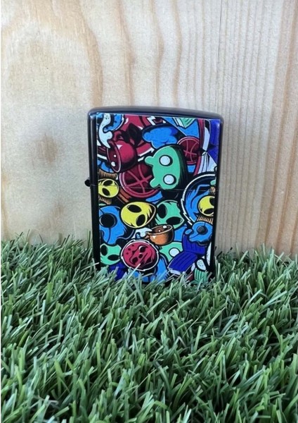 Alien Benzinli Metal Çakmak Uv Baskı