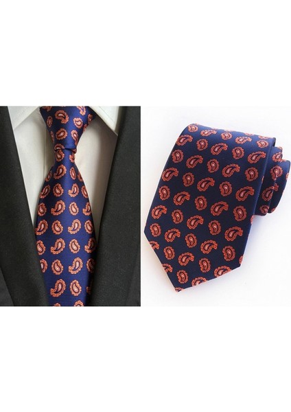 Safety1 Yeni Klasik Erkek Paisley Ipek Kravat Kravat ，koyu Mavi (Yurt Dışından) modelleri