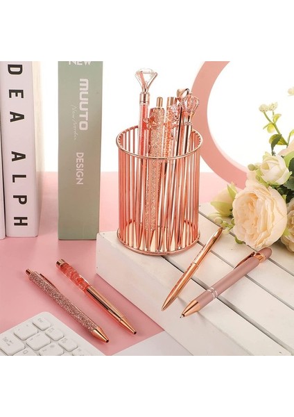 Kalesi 9 Parça Metal Kristal Elmas Tükenmez Kalem Seti - Altın (Yurt Dışından) indirimleri