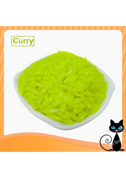 100PCS / Lot Kedi Tırnak Kapssoft Tırnak Koruyucusu Yumuşak Kedi Pawcontrol Pets Silikon Tırnak Kapakları Ücretsiz 5ADEZIF Tutkal + 5APPLICATOR Renk: Curry / Boyut: Xs (Yurt Dışından)