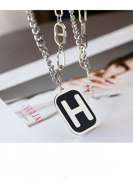 Safety1 Harfi Kazak Zinciri Kolye 2021 Niş Tasarım Dokuma Hip Hop Siyah Marka Köprücük Kemiği Zincir (Yurt Dışından) fiyatları