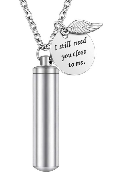 Safety1 Kremasyon Takı, Urn Kolye Pet Anıt Kül Tutucu Kolye Melek Kanat Charm Anıt Hatıra-Hala Bana (Yurt Dışından)