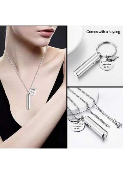 Safety1 Kremasyon Takı, Urn Kolye Pet Anıt Kül Tutucu Kolye Melek Kanat Charm Anıt Hatıra-Hala Bana (Yurt Dışından) modelleri