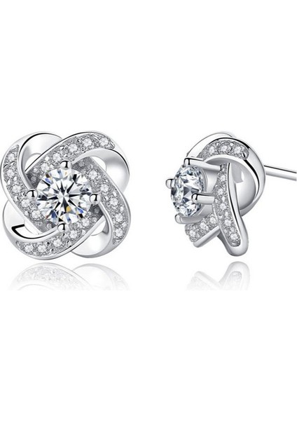 Aqqogib Kadınlar Için Saplama Küpe, 18K Altın Kaplama 925 Ayar Gümüş Direk Saplama Küpe, Kübik Zirko (Yurt Dışından) fiyatları