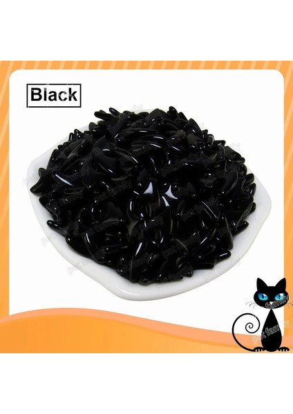100PCS / Lot Kedi Tırnak Kapssoft Tırnak Koruyucusu Yumuşak Kedi Pawcontrol Evcil lar Silikon Tırnak Kapakları 5ADEZIF Tutkal + 5APPLICATORCOLOR: Siyah / Boyut: Xs (Yurt Dışından)