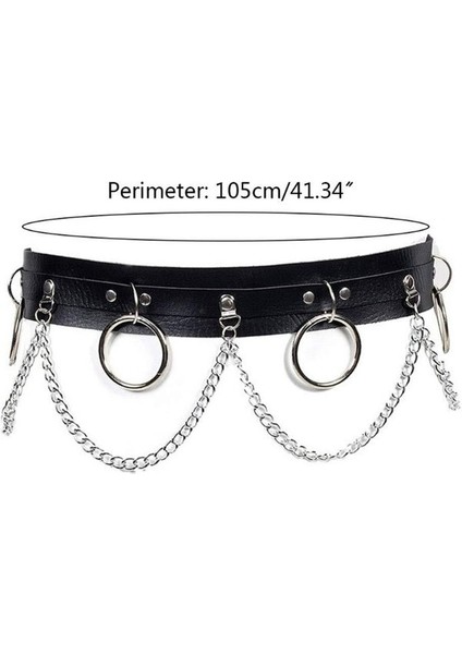 Safety1 Punk Bel Zincir Kemer Deri Vücut Zincirleri Kadınlar ve Kızlar Için Rave Vücut Takı Aksesuar (Yurt Dışından) modelleri